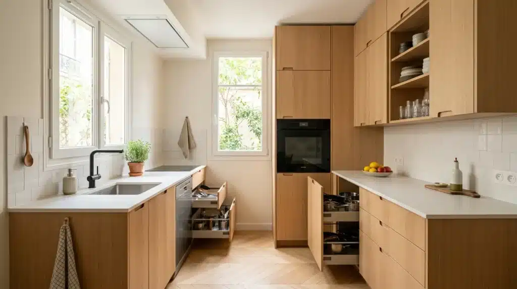 Illustration — Aménagement petite cuisine 4m² : 10 solutions pratiques (hero)