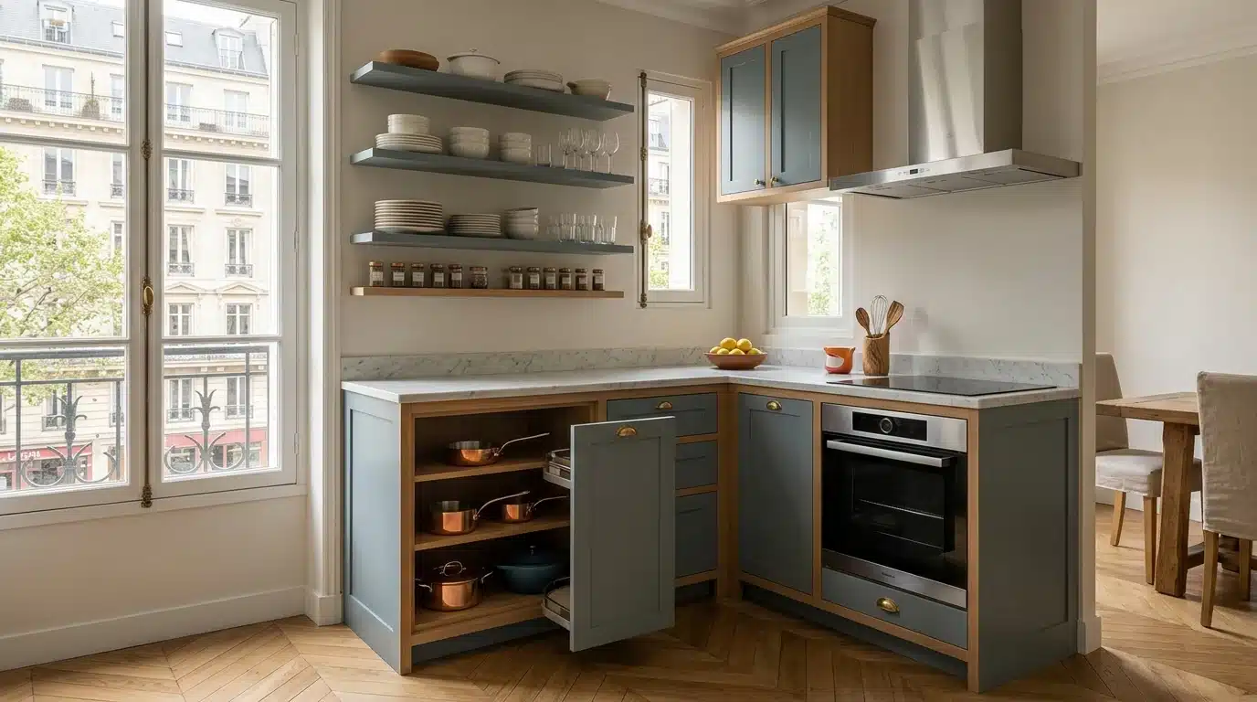 Illustration — agencement petite cuisine : guide pratique 2026 (hero)