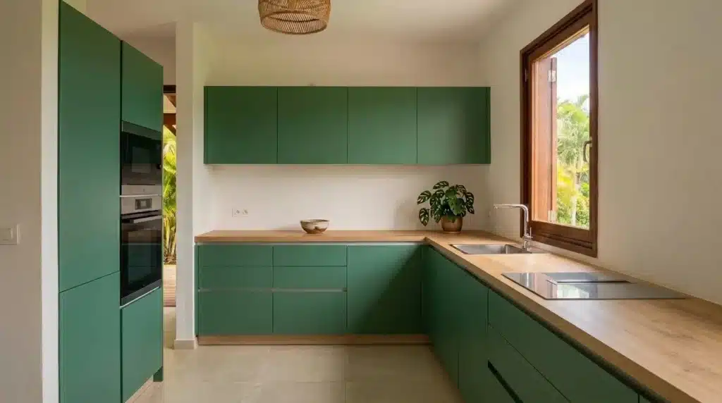 Cuisine sur mesure installée en Martinique — Harmonie Agencement